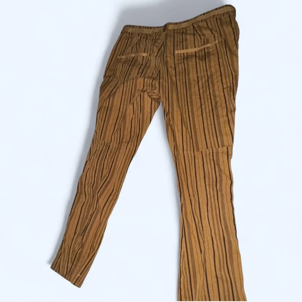 Brown Striped Casual Pants - Picture 2 of 5